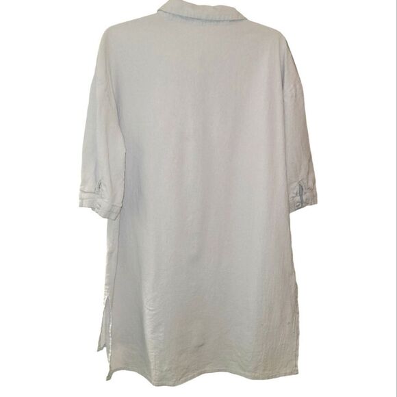 Oversized Button Down Boyfriend Shirt - Picture 2 of 12